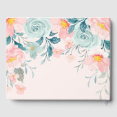 ピンクとグリーンのフローラ縁ど ゲストブック (裏面)