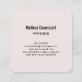 ピンクとグリーンのフローラ縁ど スクエア名刺 (裏面)