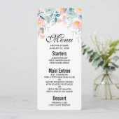 ピンクとグリーンのフローラ縁ど 招待状 (スタンド正面)