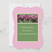 ピンクとグリーンのフローラ/ハッピーバースデー(フラットカード) (裏面)
