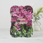 ピンクとグリーンのフローラ/ハッピーバースデー(フラットカード) (スタンド正面)
