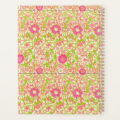 ピンクとグリーンのフローラ プランナー手帳 (裏面)