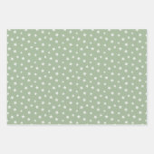 ピンクとグリーンのミニマルなクリスマス ラッピングペーパーシート (正面2)