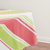 ピンクとグリーンのモダンストライプ テーブルクロス (インサイチュ)