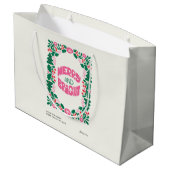 ピンクとグリーンの休日 ラージペーパーバッグ (裏面アングル)