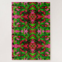 ピンクとグリーンの勉強 ジグソーパズル