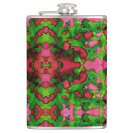 ピンクとグリーンの勉強 フラスク