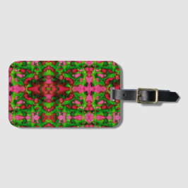 ピンクとグリーンの勉強 ラゲッジタグ