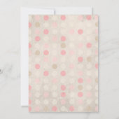 ピンクとグリーンの夏のフローラ結婚ハート 招待状 (裏面)