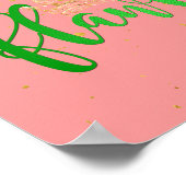 ピンクとグリーンの完璧なポスター ポスター (角)