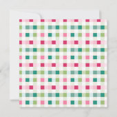 ピンクとグリーンの平和と愛のホリデーグリーティングカード シーズンカード (裏面)