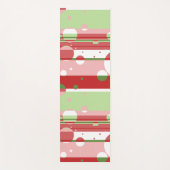ピンクとグリーンの幾何学的ポップ・アートのヨガマット ヨガマット (正面)