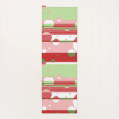 ピンクとグリーンの幾何学的ポップ・アートのヨガマット ヨガマット (裏面)