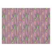 ピンクとグリーンの抽象芸術形状 テーブルクロス (正面(横))