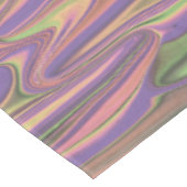 ピンクとグリーンの抽象芸術形状 テーブルクロス (アングル)