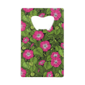 ピンクとグリーンの朝顔 クレジットカード栓抜き (裏面)