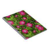 ピンクとグリーンの朝顔 ノートブック (右側)