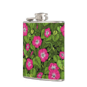 ピンクとグリーンの朝顔 フラスク (左)