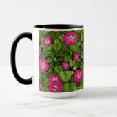 ピンクとグリーンの朝顔 マグカップ (左)