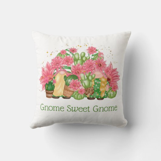 ピンクとグリーンの格言格言スウィート格言 クッション (裏面)