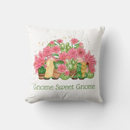 ピンクとグリーンの格言格言スウィート格言 クッション (正面)