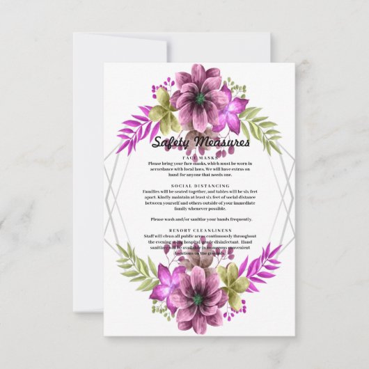 ピンクとグリーンの水色フローラ安全対策 (正面)