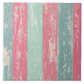 ピンクとグリーンの素朴木製フェスグランジテクスチャ タイル (正面)