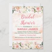 ピンクとグリーンの結婚前お披露目パーティー招待状 シーズンカード (正面)