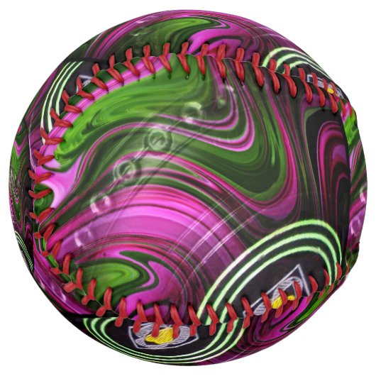 ピンクとグリーンの芝生鉢、ソフトボール ソフトボール (正面左)