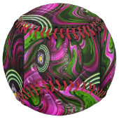 ピンクとグリーンの芝生鉢、ソフトボール ソフトボール (裏面)