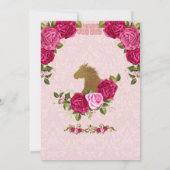 ピンクとグリーンの花柄ローズフィエスタ メキシカン ミス キンセ 招待状 (裏面)