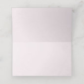 ピンクとグリーンの裁縫結婚ボタンの座席表 プレイスカード (内部開封)