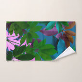 ピンクとグリーンの離れタオルセット バスタオルセット (ハンドタオル)