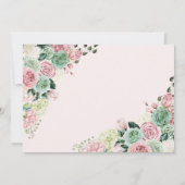 ピンクとグリーンの魅力庭園 サンキューカード (裏面)