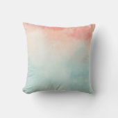 ピンクとグリーングラデーション クッション (正面)