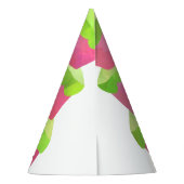 ピンクとグリーンダックシュント誕生日パーティーハット パーティーハット (裏面)