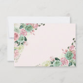 ピンクとグリーンフェアユタールエンチャントガーデンRSVP 出欠カード (裏面)