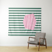 ピンクとグリーン1950年代のバケーションフォトバックグラウンド タペストリー (インサイチュ(横))