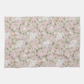 ピンクとグリーン キッチンタオル (横)