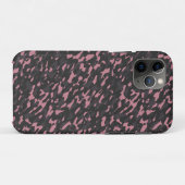 ピンクとグレイのカモフラージュ抽象画 Case-Mate iPhoneケース (裏面(横))