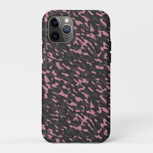 ピンクとグレイのカモフラージュ抽象画 Case-Mate iPhoneケース (裏面)