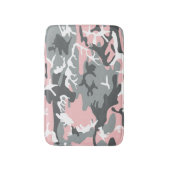 ピンクとグレイのカモフラージュ ミリタリー 軍用 バスマット (正面縦)