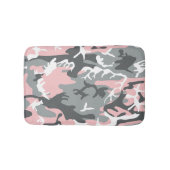 ピンクとグレイのカモフラージュ ミリタリー 軍用 バスマット (正面)