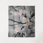 ピンクとグレイの桜 タペストリー (正面)