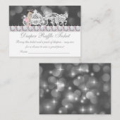 ピンクとグレーのおむつラッフルチケット エンクロージャーカード (正面/裏面)