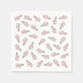ピンクとグレーのかわいいスニーカーの柄 スタンダードカクテルナプキン (正面)