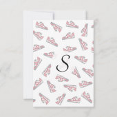 ピンクとグレーのかわいいスニーカー柄 招待状 (裏面)