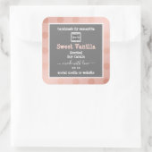 ピンクとグレーのカスタムロゴ製品の包装ラベル スクエアシール (バッグ)