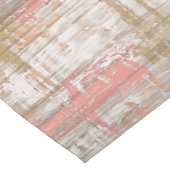 ピンクとグレーのグランジ芸術的抽象芸術 ショートテーブルランナー (コーナー)