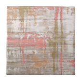 ピンクとグレーのグランジ芸術的抽象芸術 タイル (正面)